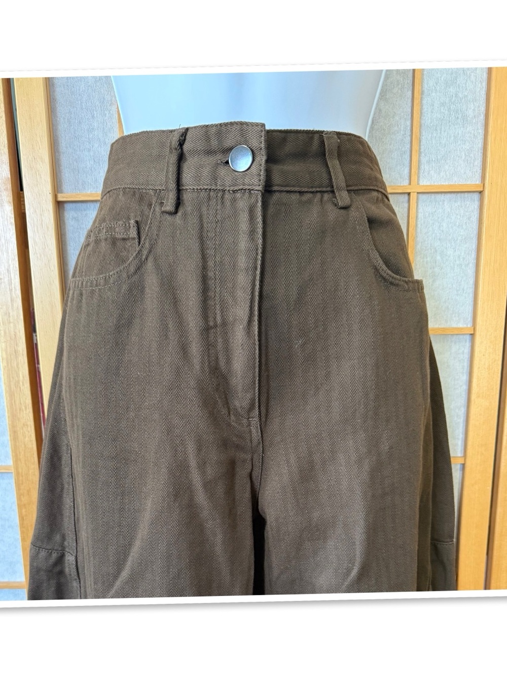 Zara High-Rise Barrel Leg Pants - Picture 4 of 12